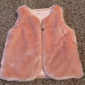 Crewcuts-Jcrew Faux Fur Reversable Pink Vest. Size L/10.